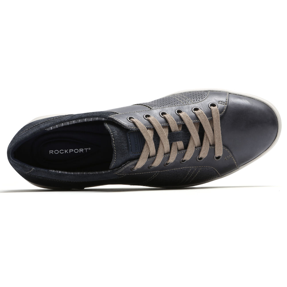 Tenis Rockport Homem Azuis - Colle Tie - 91837TVKQ